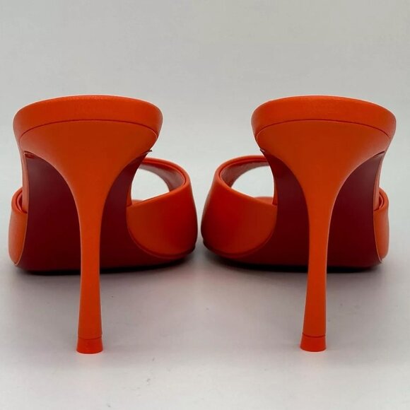 Christian Louboutin ME DOLLY 85 Leather Mule Sandals Heels Shoes Vitamine - Picture 6 of 12